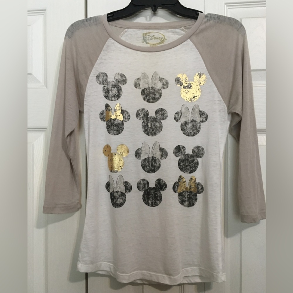 Disney shirt mickey/minnie 3/4 sleeve